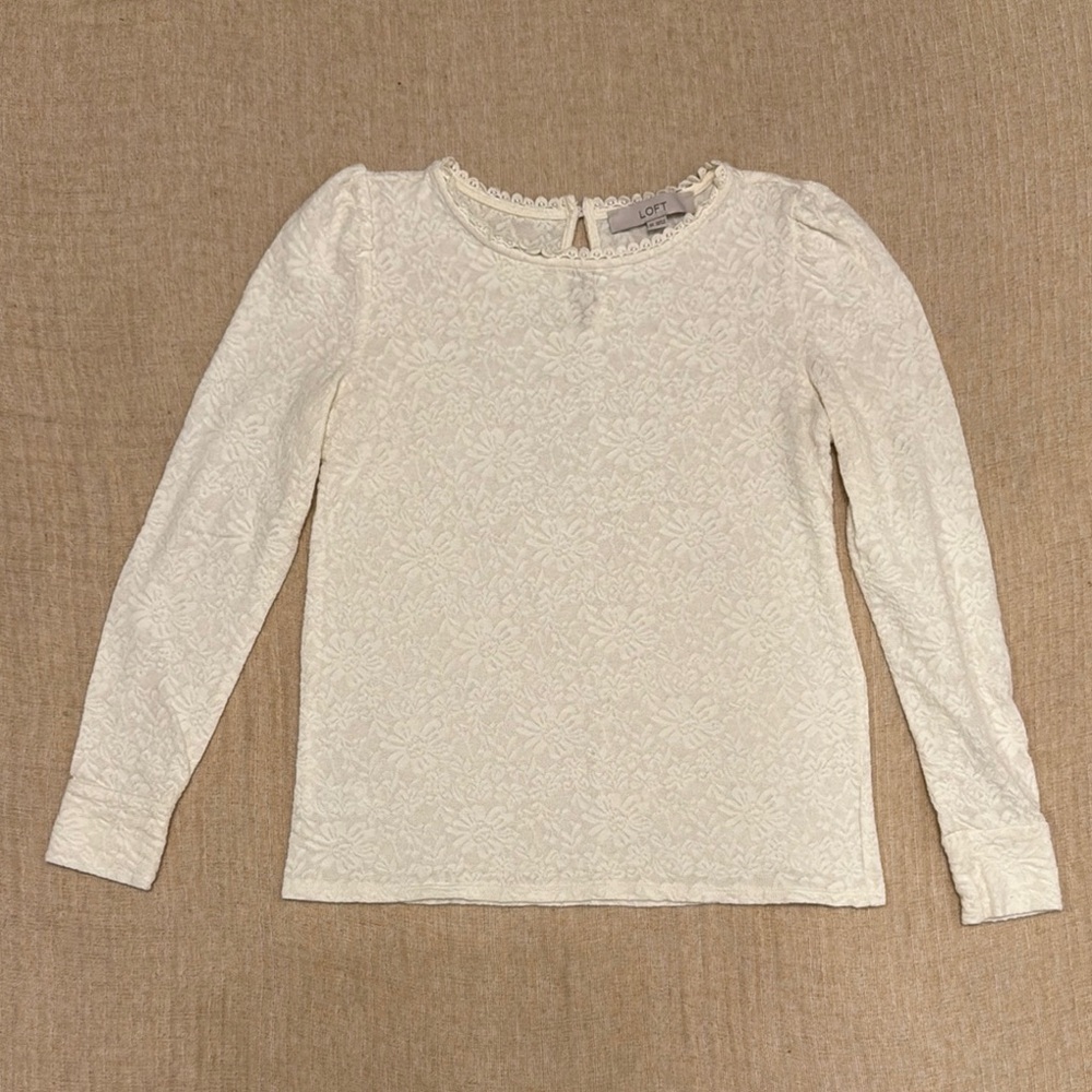 Off White Long‎ Sleeve Top